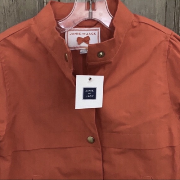 Janie and jack orange button front jacket - Picture 3 of 5